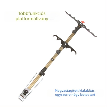 Alumínium ötvözetű toronyhorgászbot-tartó, több bothoz, talppal