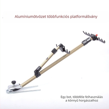 Alumínium ötvözetű toronyhorgászbot-tartó, több bothoz, talppal