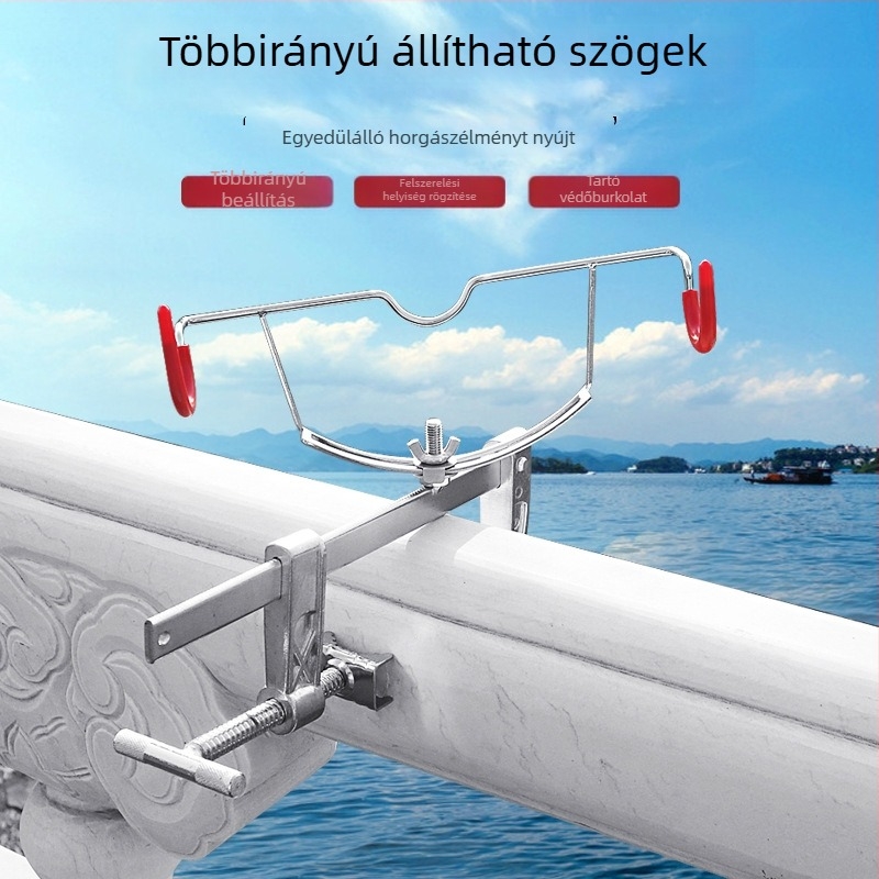 Ötvözet alumínium összecsukható horgászbot-tartó, többirányú forgással