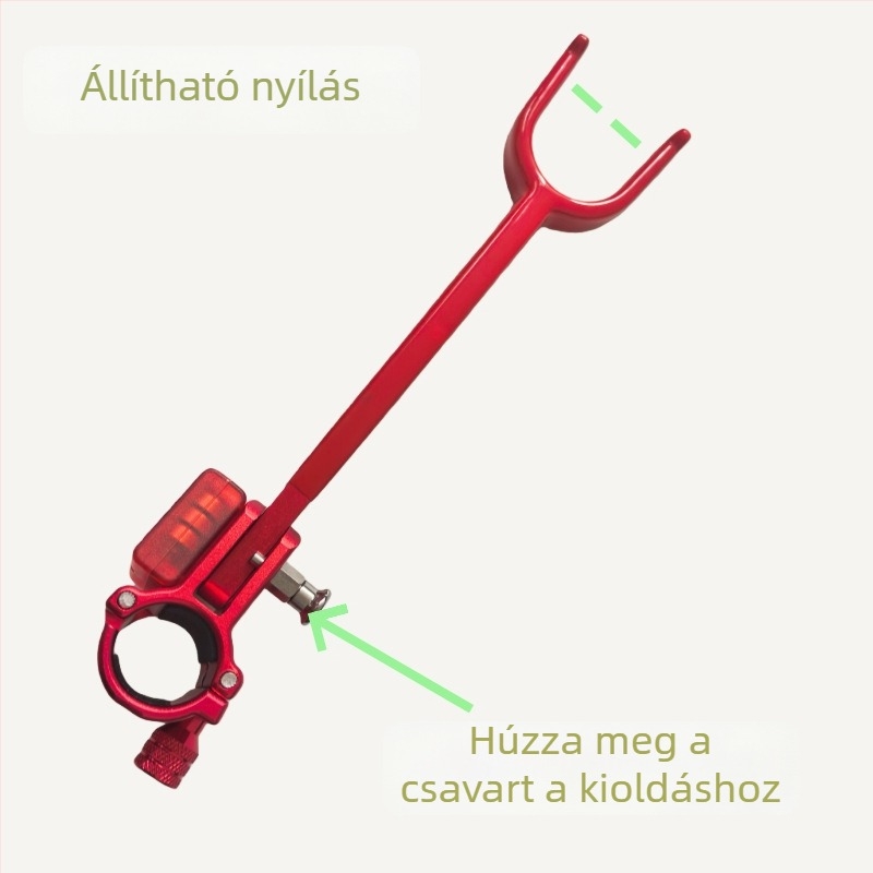Horgászbot záró készülék, nagy bot-tartó, anti húzás és anti leválasztás tartó, hátsó rögzítésű riasztózár