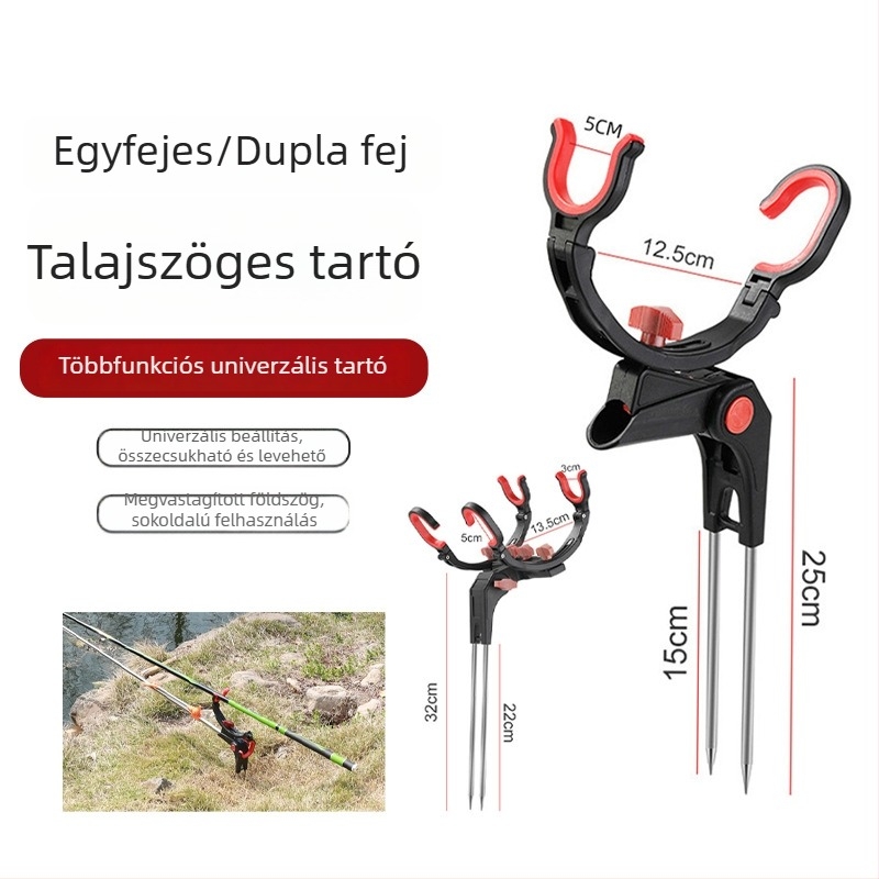 Új talajba szúrt horgászbot tartó, univerzális tartó kézi és tengeri botokhoz, többirányú forgás