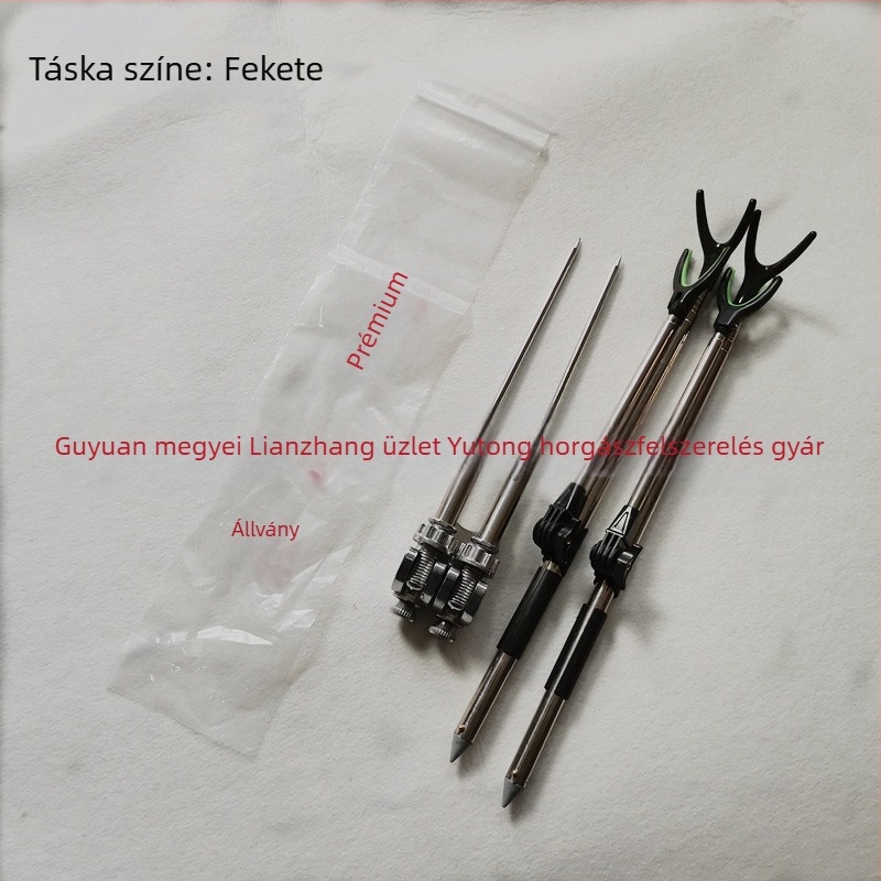 Rozsdamentes acél horgászbot tartó kettős fejű állvánnyal tengeri horgászatához