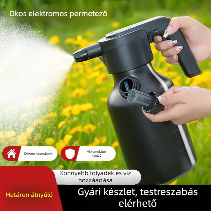 3 literes elektromos öntözőkanna mérőedénnyel, virágok öntözésére, permetezésre, fertőtlenítésre és tisztításra