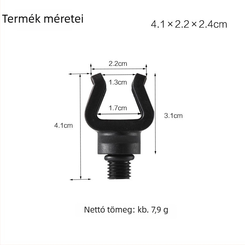 Hawo fekete műanyag európai stílusú horgászbot tartó, keretfej tengeri bothoz, botvilla tartozék, 3/8 hüvelyk