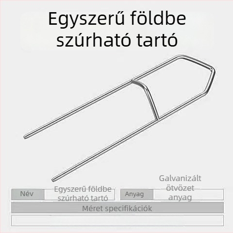 Fém horgászbot tartó, földre szerelhető