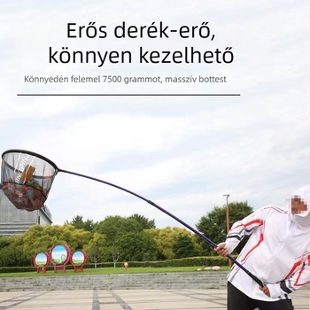 Személyre szabott karbon teleszkópos horgászbot, tartóval és kerettel