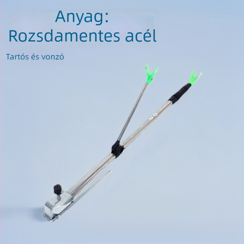 Rozsdamentes acélhorgászbot-tartó toronnyal, földre szerelhető