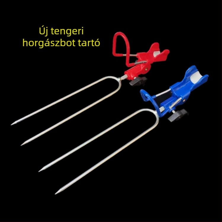 Kétfunkciós horgászbot-tartó állítható pozícióval