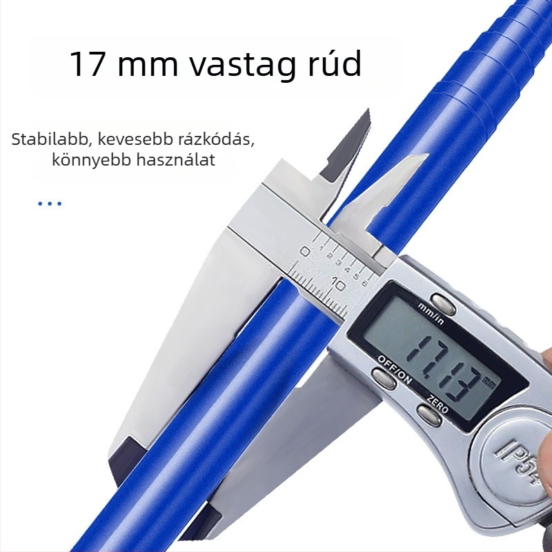 Rozsdamentes acél horgászbot tartó földbe szúrható talppal – multifunkcionális állvány