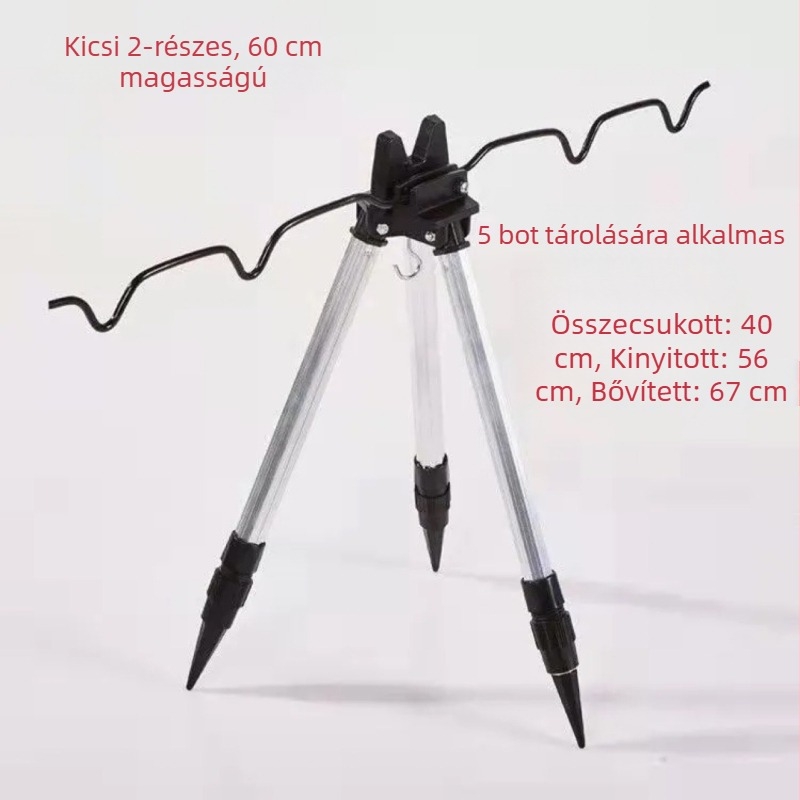 Két szakaszos háromlábú bottartó jég- és tengeri horgászathoz