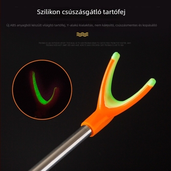 Rozsdamentes acélhorgászbot tartó, torony-stílusú, összecsukható, kétfunkciós