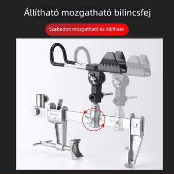 Alumíniumötvözetű híd- és csónakhorgászbot tartó korlátra