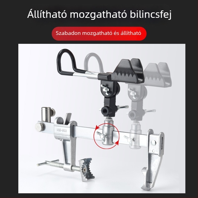 Alumíniumötvözetű híd- és csónakhorgászbot tartó korlátra