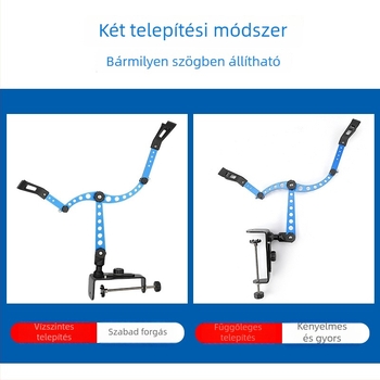 Többcélú alumínium ötvözetű horgászbot-tartó, állítható raft és csónak használatra