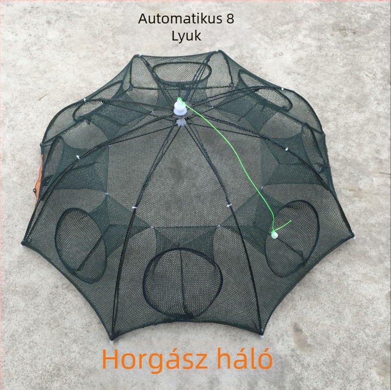 Összecsukható garnélakosár halászhálóval