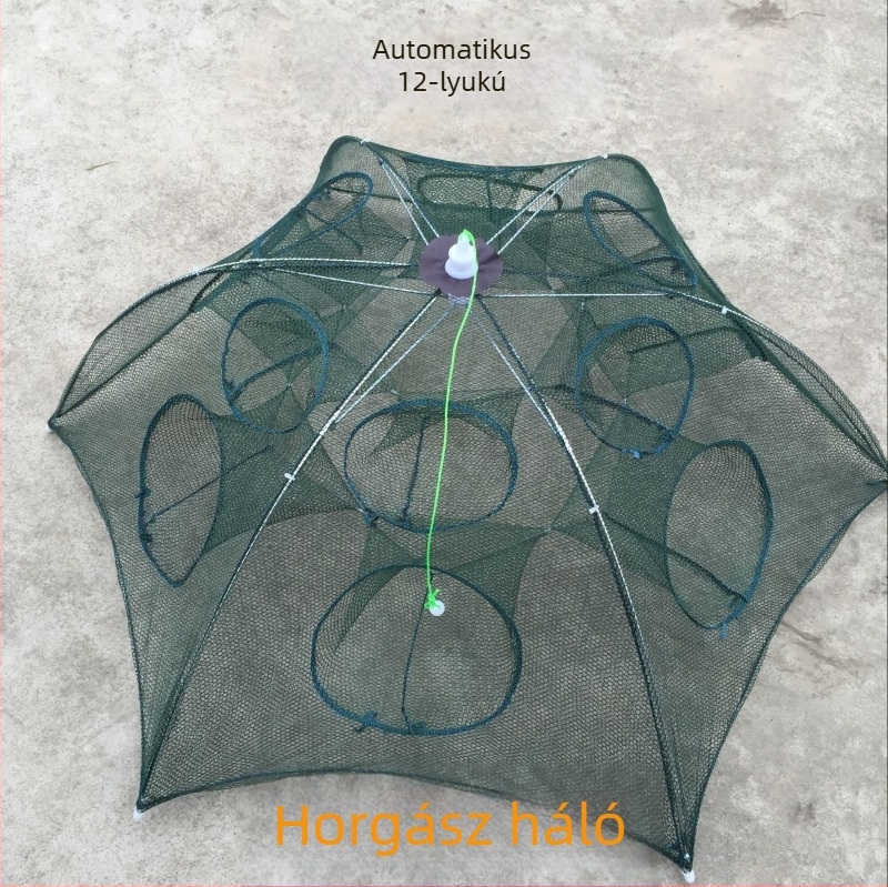 Összecsukható garnélakosár halászhálóval