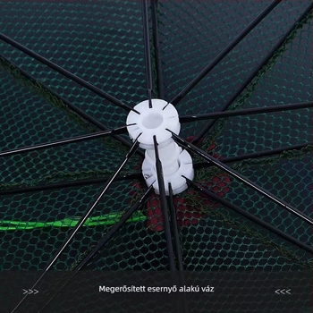 Ernyő alakú halas ketrec, összecsukható horgászháló, automata garnéla ketrec, horgászfelszerelés