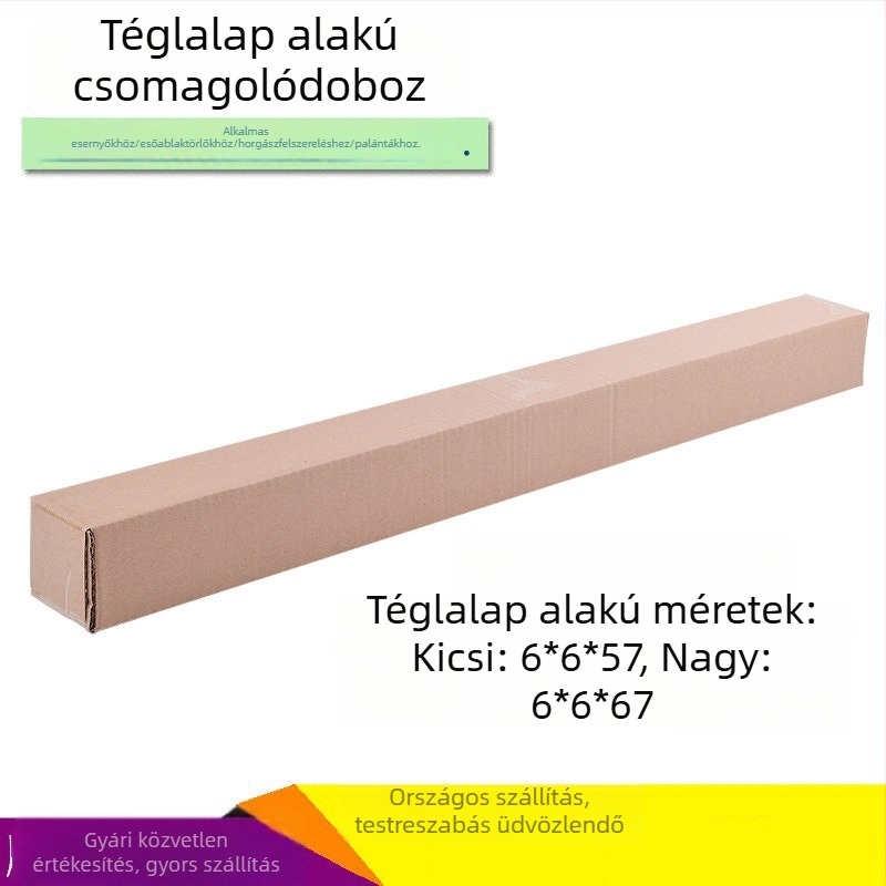 Téglalap alakú kartoncsomagoló doboz autóablaktörlőkhöz, horgászfelszereléshez, növényekhez és virágokhoz, esernyőkhöz