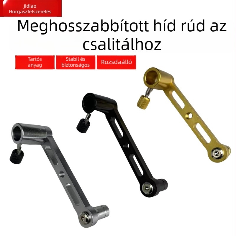 Alumínium-magnézium ötvözetből készült etetőtálca tartóval és híd-kiterjesztő rúddal halászdobozhoz és székre