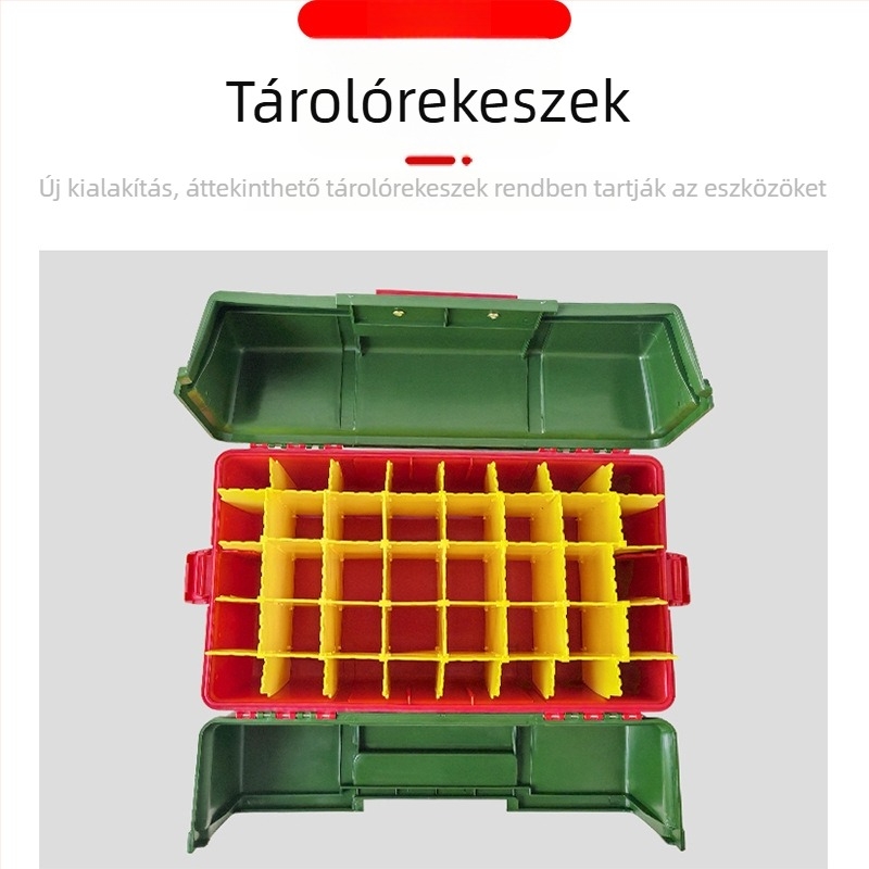 Többfunkciós csalihorgász doboz ülőhellyel, horgászbot-tartóval, kis kiegészítő tárolóval, tengeri horgászatra tervezett megerősített doboz