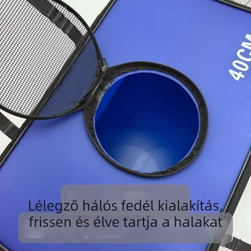 EVA élőhalas vödör, téglalap alakú, összecsukható és hordozható, autóba szerelhető