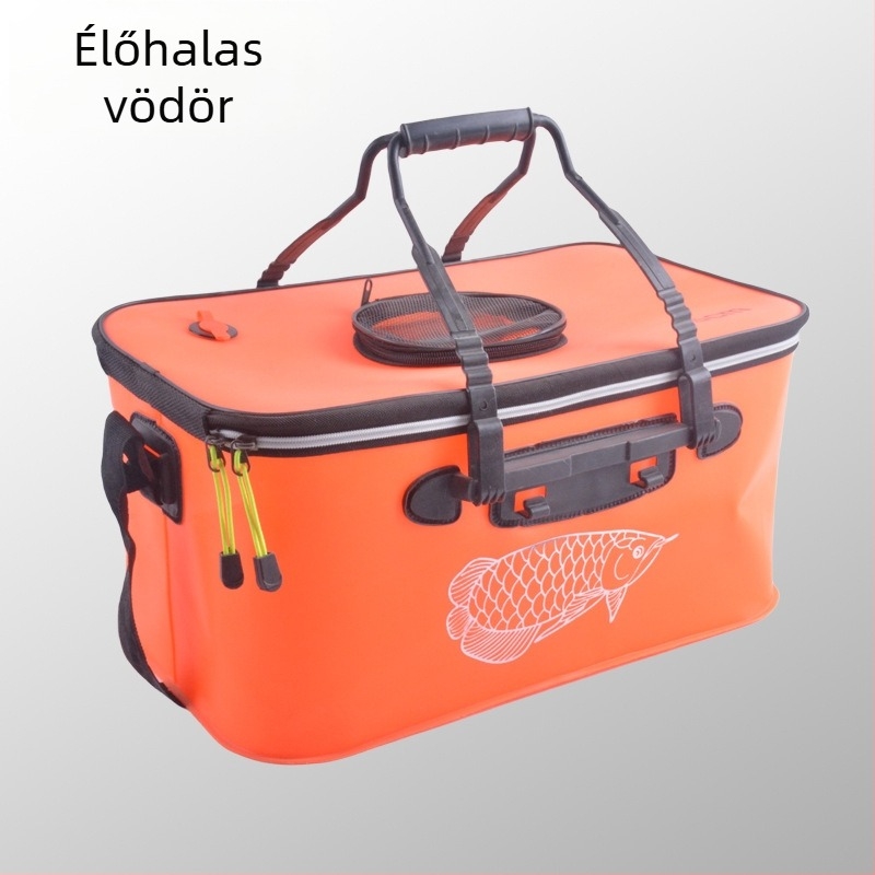 Összecsukható EVA élőhalas vödör, többfunkciós halászati vödör