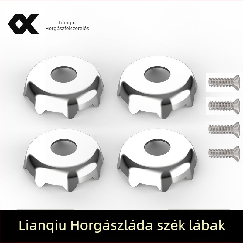 Univerzális rozsdamentes acél lábkapcsok horgász székre és kellékdobozhoz, állítható magasságú lábak 4 cm / 7 cm / 8 cm