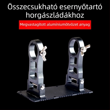 Erősített alumíniumötvözet napernyő állvány horgászláda számára, szélálló, univerzális összecsukható napernyő tartó beépíthető elemekkel