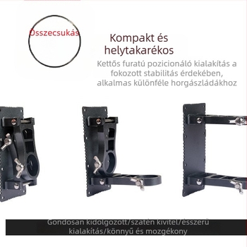 Erősített alumíniumötvözet napernyő állvány horgászláda számára, szélálló, univerzális összecsukható napernyő tartó beépíthető elemekkel