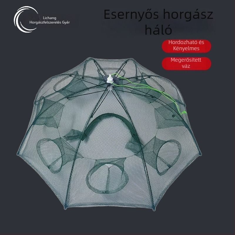 Garnéla csapdák, horgász hálók, esernyő-stílusú kézi dobóháló, horgász-Felszerelés