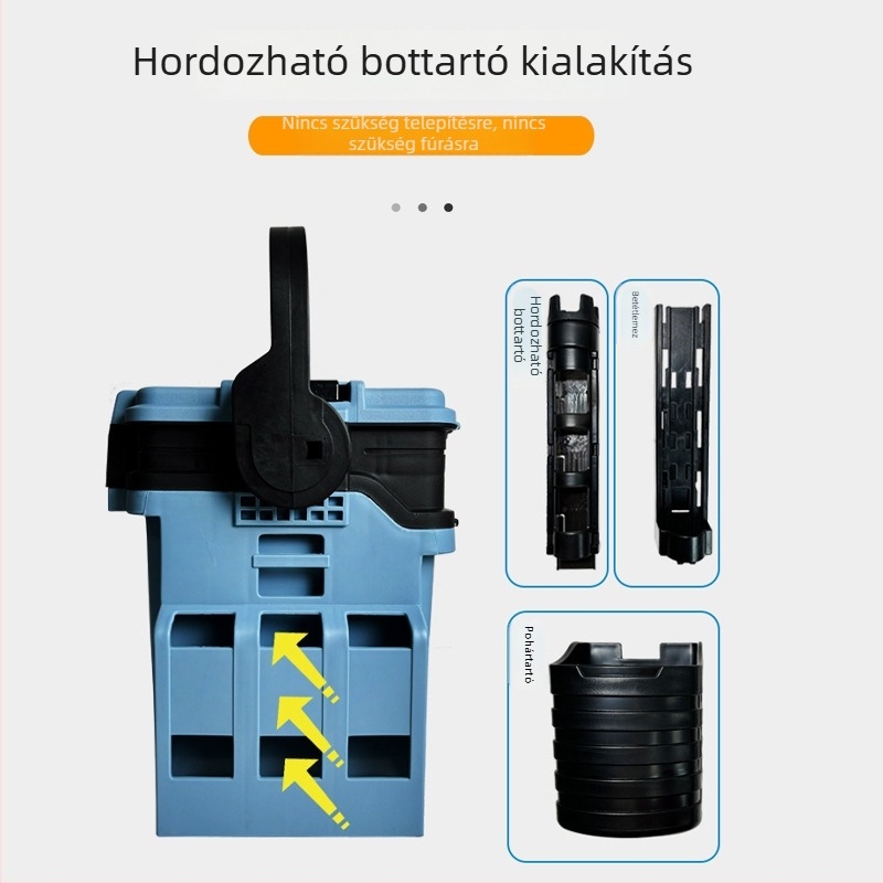 Hordozható, többfunkciós horgász doboz nagy kapacitással, kültéri horgászathoz, ülő és hátizsákos kialakítással