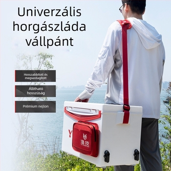 Többfunkciós oldaltáska horgászdobozhoz, univerzálisan megerősített vállpánt és horgászfelszerelési kiegészítők