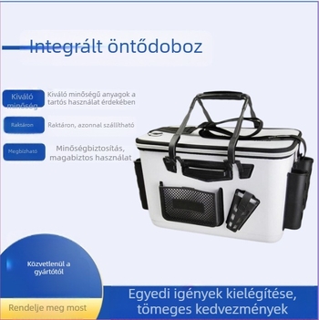 Minden-az-egyben horgászfelszerelés-doboz, integrált halas vödörrel és műcsali tárolóval, EVA anyagból
