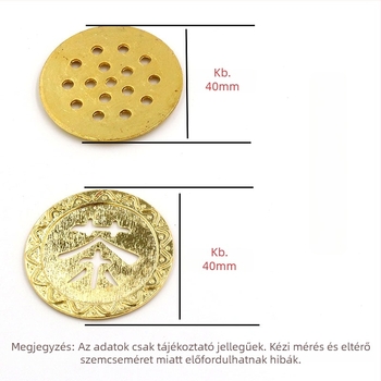 Réz teás tálca lefolyócsöve szűrővel