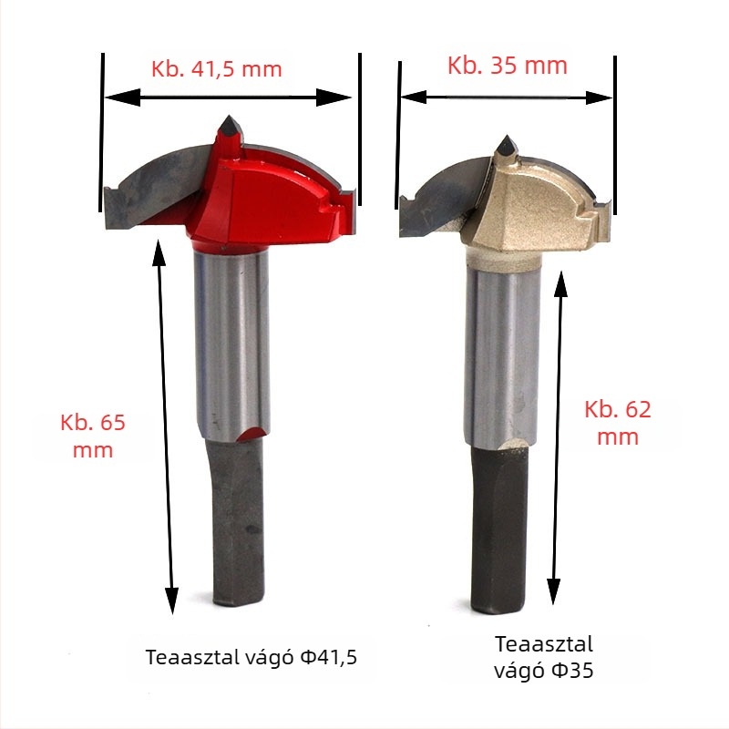 Fafaragáshoz tervezett teás tálca lyuknyitó fúró