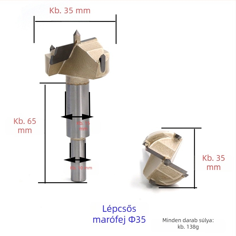 Fafaragáshoz tervezett teás tálca lyuknyitó fúró