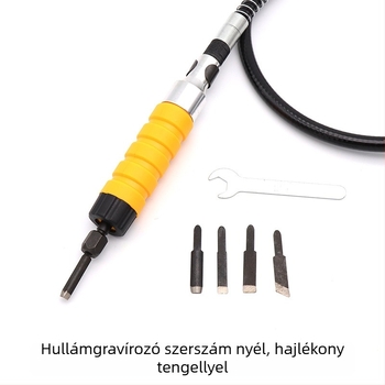 Elektromos faragókészlet faiparnak, bútorokhoz, puha tengellyel és nyéllel