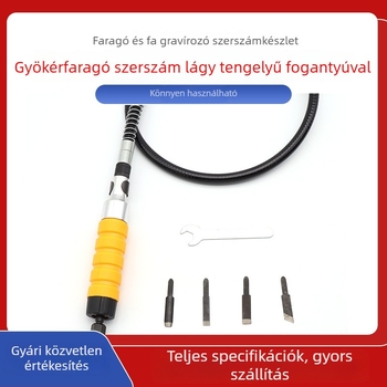 Elektronikus faragó készlet fafaragáshoz és bútorfaragáshoz, rugalmas tengellyel