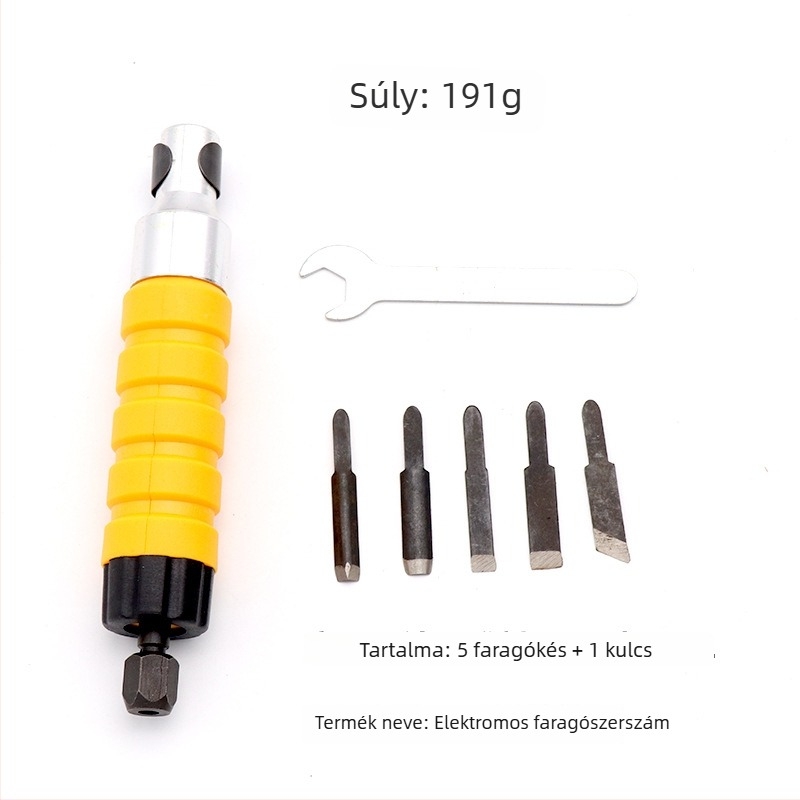 Elektronikus faragó készlet fafaragáshoz és bútorfaragáshoz, rugalmas tengellyel