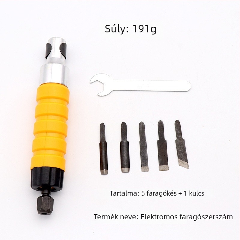 Elektronikus faragó készlet fafaragáshoz és bútorfaragáshoz, rugalmas tengellyel