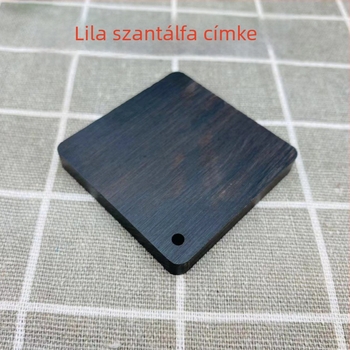 Szantálfa faragó üres medál – kis fa tábla gravírozáshoz, kulcstartó alapanyag, akasztós fa dísz