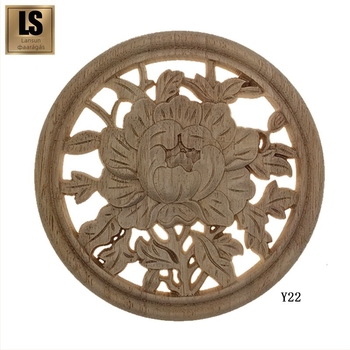 Lansen Dongyang faragott fa – Európai stílusú vintage tál dekoráció, faragott dísz, sashimi tál, kör alakú relief