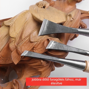 Teyirui fafaragó kés ferde élű, kézi faragó eszköz gyökérfaragáshoz, fogantyúval