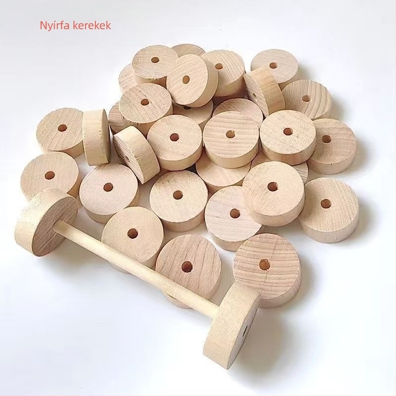 Nyírfából készült – kör alakú korongok, hengeres rudak és nyárs DIY projektekhez