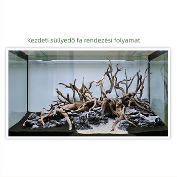 Akvarisztikai tájépítéshez készlet driftwood, azália gyökér, moha és vízi növények