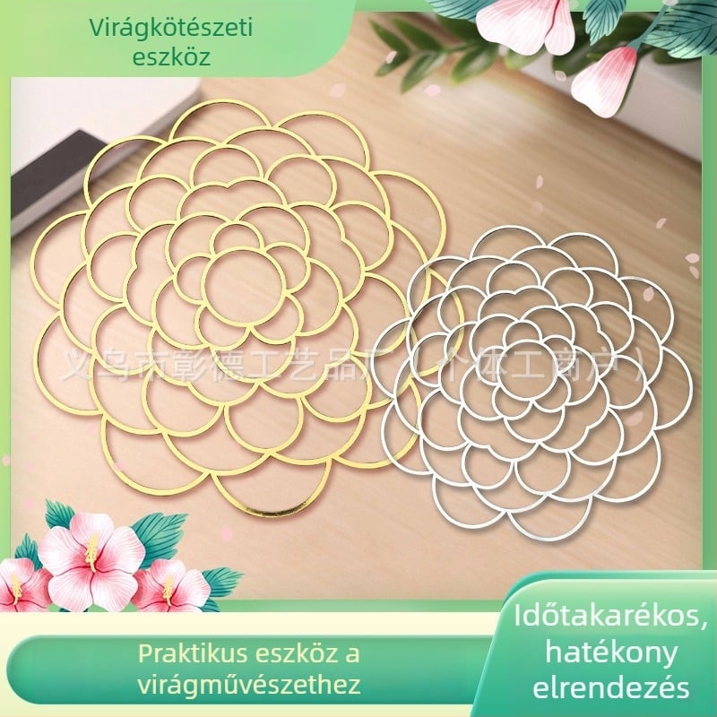 Összecsukható rozsdamentes acél virágrendező váza illesztéssel és elválasztó rács