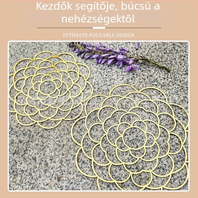 Összecsukható rozsdamentes acél virágrendező váza illesztéssel és elválasztó rács