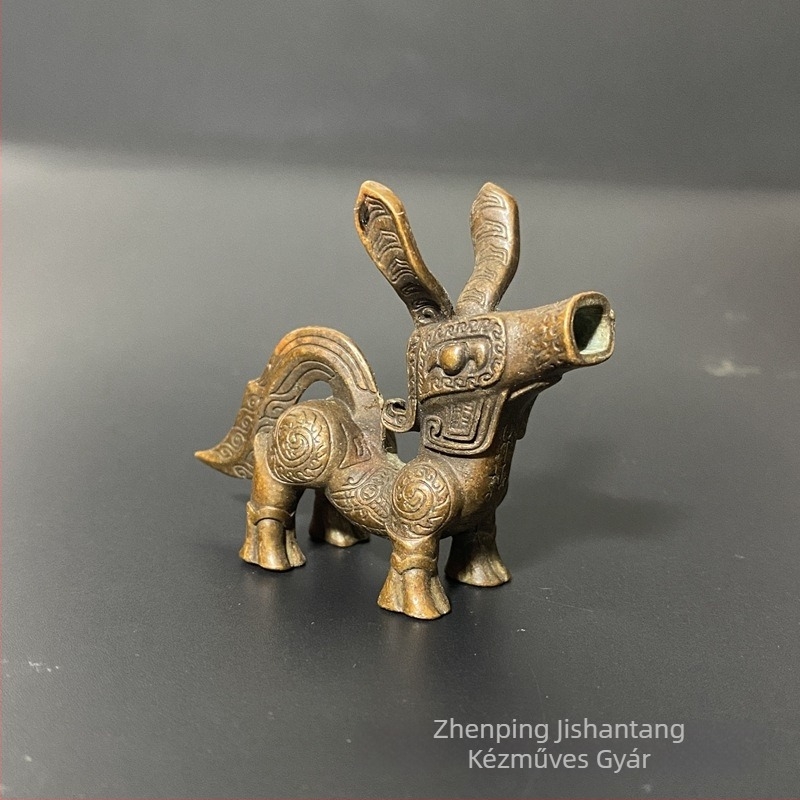 Sanxingdui ihletésű antik stílusú asztali dísz, otthoni dekoráció