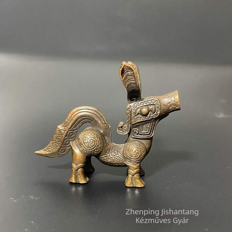 Sanxingdui ihletésű antik stílusú asztali dísz, otthoni dekoráció