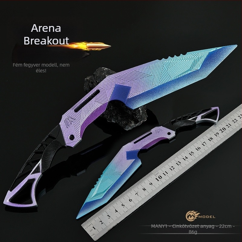 Dark Zone játékkiegészítő modell, 22 cm Hanxing vasbontó fegyver, fém dekoratív kard